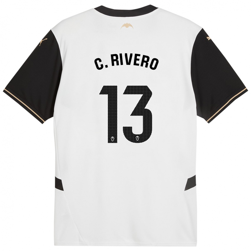 Niño Camiseta Cristian Rivero #13 Blanco Negro 1ª Equipación 2024/25 La Camisa Perú