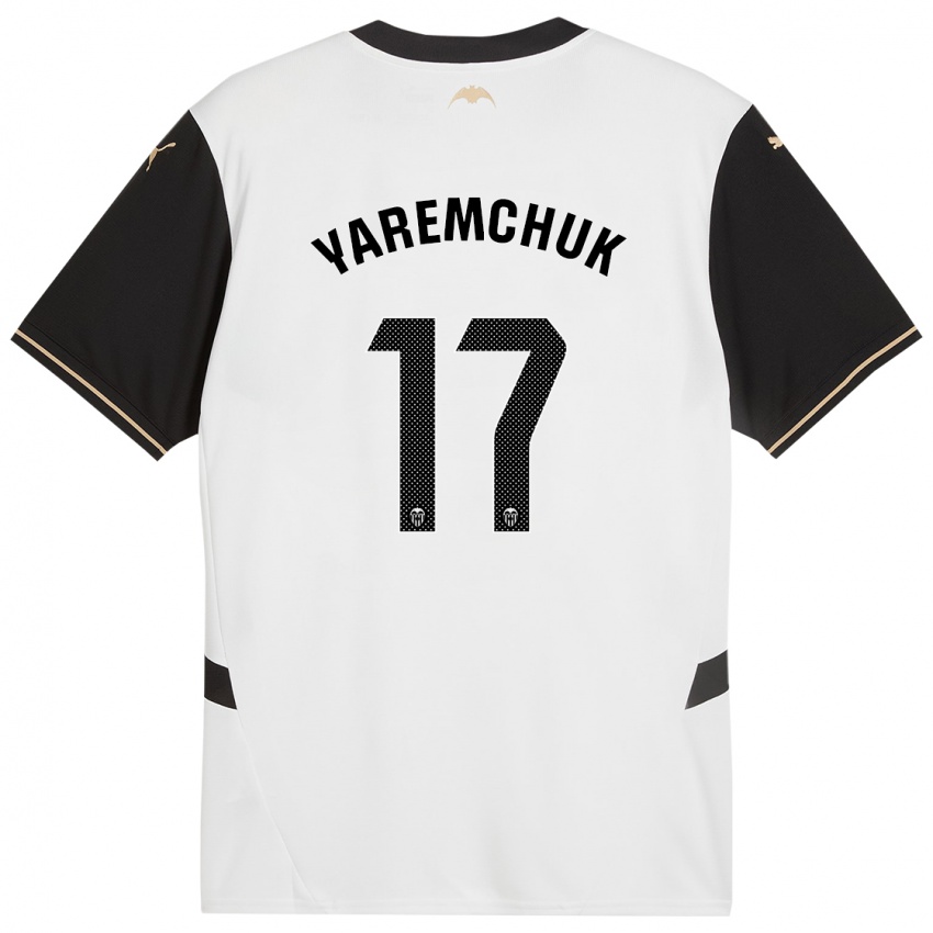 Niño Camiseta Roman Yaremchuk #17 Blanco Negro 1ª Equipación 2024/25 La Camisa Perú