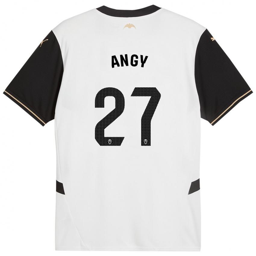 Niño Camiseta Angy #27 Blanco Negro 1ª Equipación 2024/25 La Camisa Perú