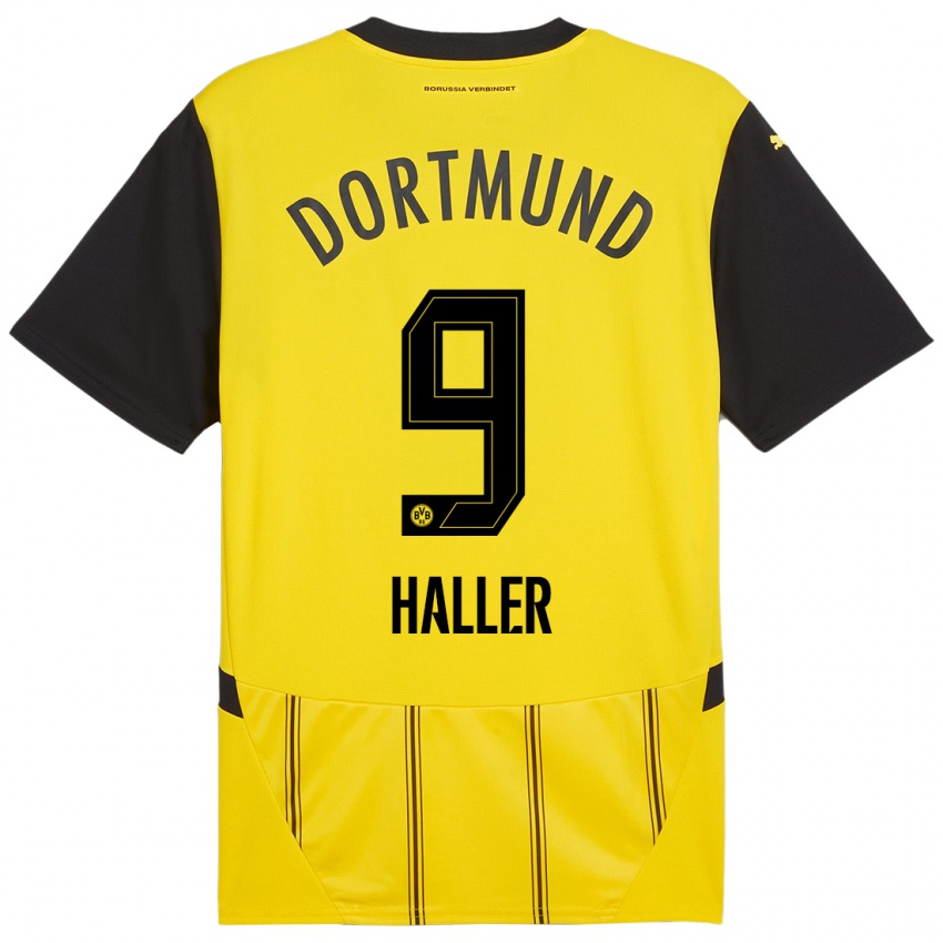 Niño Camiseta Sebastien Haller #9 Amarillo Negro 1ª Equipación 2024/25 La Camisa Perú