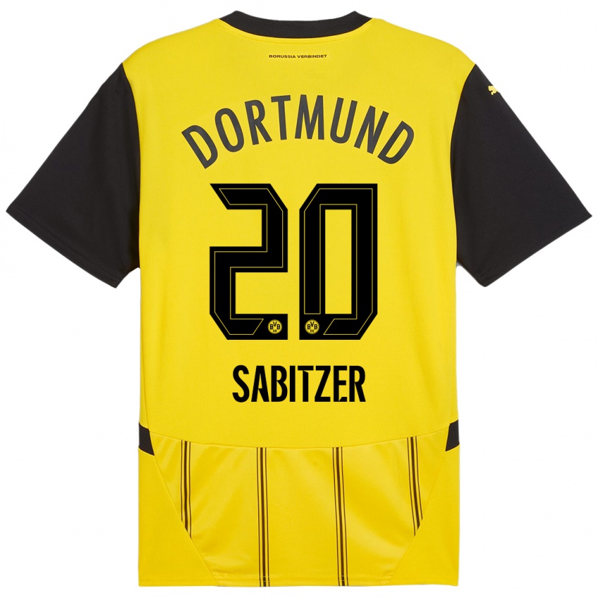 Niño Camiseta Marcel Sabitzer #20 Amarillo Negro 1ª Equipación 2024/25 La Camisa Perú