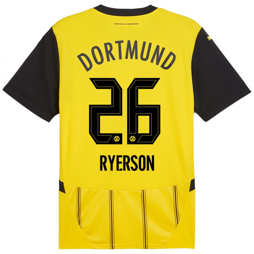 Niño Camiseta Julian Ryerson #26 Amarillo Negro 1ª Equipación 2024/25 La Camisa Perú