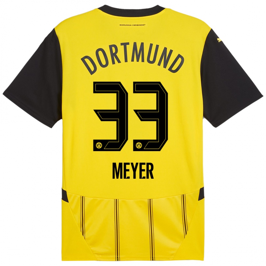 Niño Camiseta Alexander Meyer #33 Amarillo Negro 1ª Equipación 2024/25 La Camisa Perú