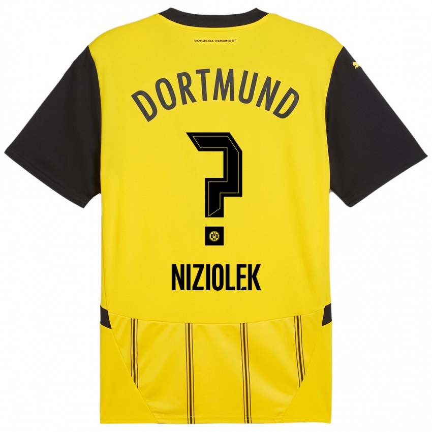 Niño Camiseta Alex Niziolek #0 Amarillo Negro 1ª Equipación 2024/25 La Camisa Perú