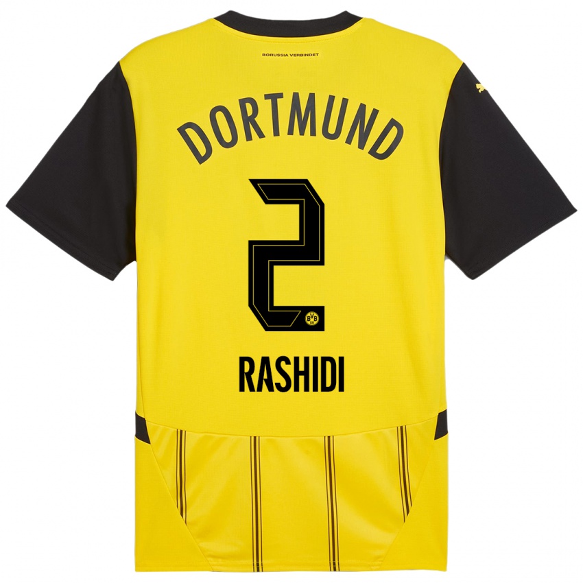 Niño Camiseta William Rashidi #2 Amarillo Negro 1ª Equipación 2024/25 La Camisa Perú