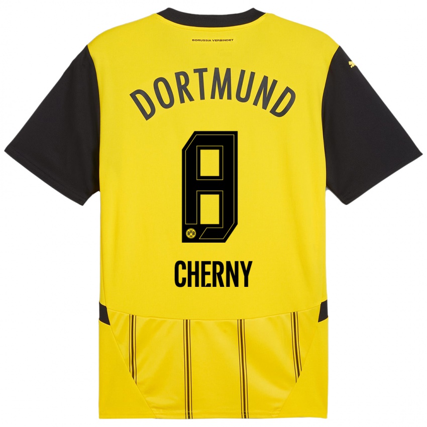 Niño Camiseta Nick Cherny #8 Amarillo Negro 1ª Equipación 2024/25 La Camisa Perú