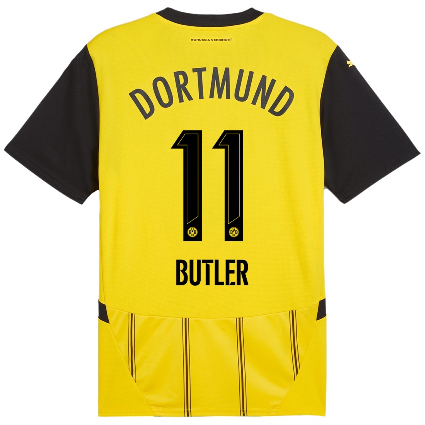 Niño Camiseta Justin Butler #11 Amarillo Negro 1ª Equipación 2024/25 La Camisa Perú