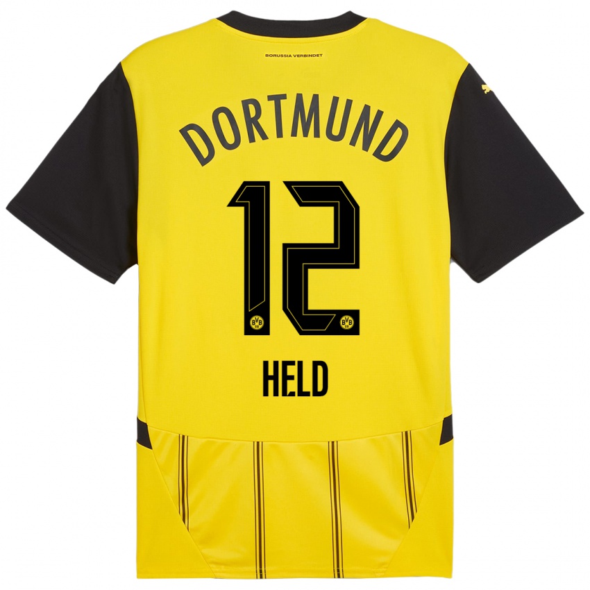 Niño Camiseta Aaron Held #12 Amarillo Negro 1ª Equipación 2024/25 La Camisa Perú