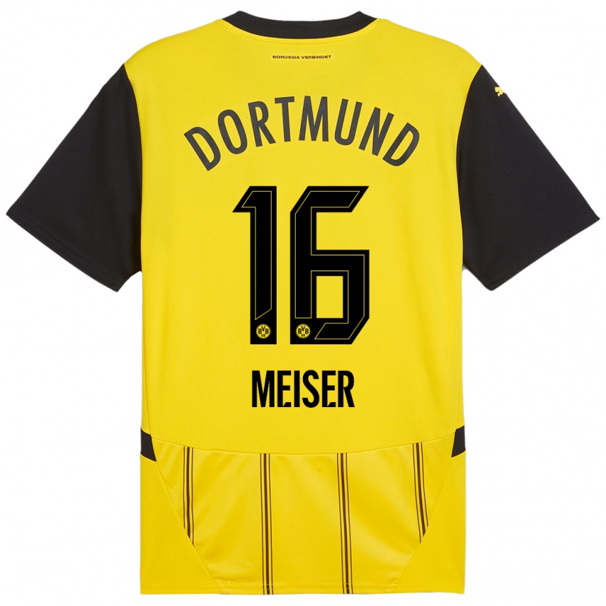 Niño Camiseta Tyler Meiser #16 Amarillo Negro 1ª Equipación 2024/25 La Camisa Perú