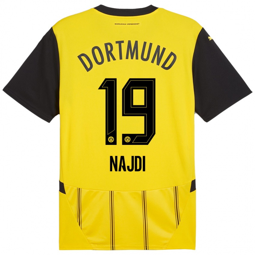 Niño Camiseta Ahmad Najdi #19 Amarillo Negro 1ª Equipación 2024/25 La Camisa Perú