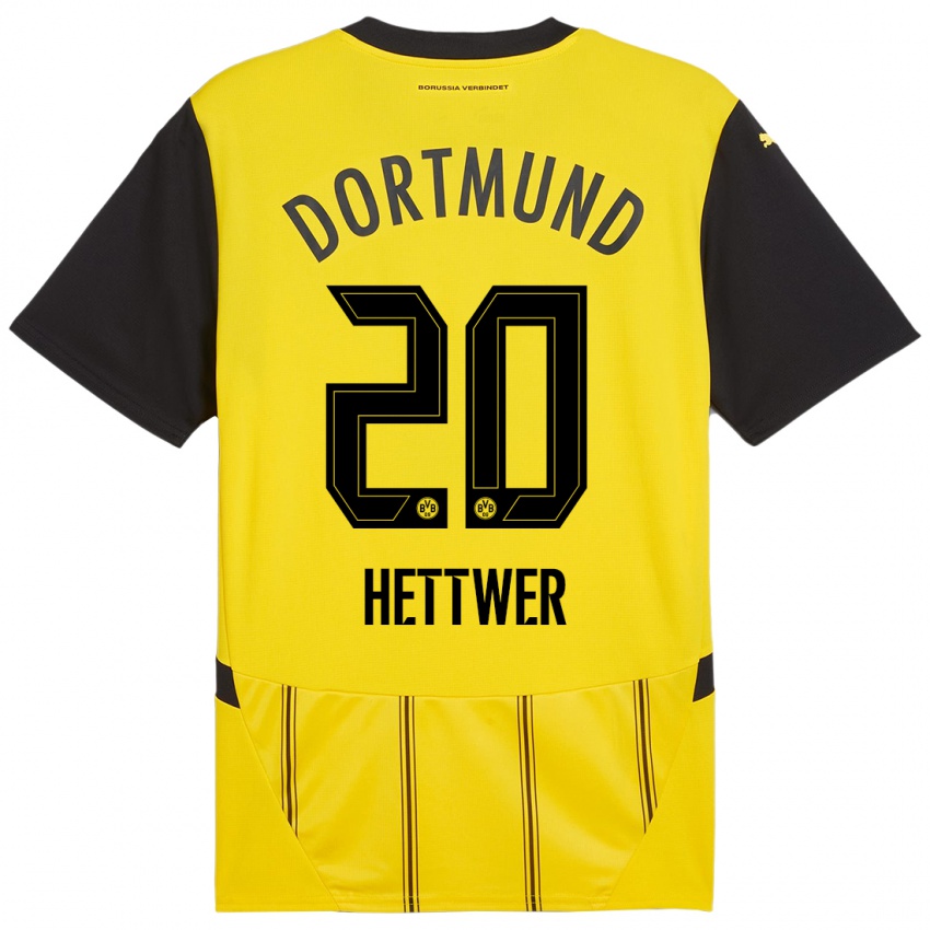 Niño Camiseta Julian Hettwer #20 Amarillo Negro 1ª Equipación 2024/25 La Camisa Perú