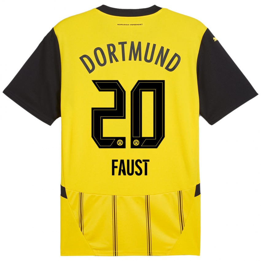 Niño Camiseta Tom Faust #20 Amarillo Negro 1ª Equipación 2024/25 La Camisa Perú