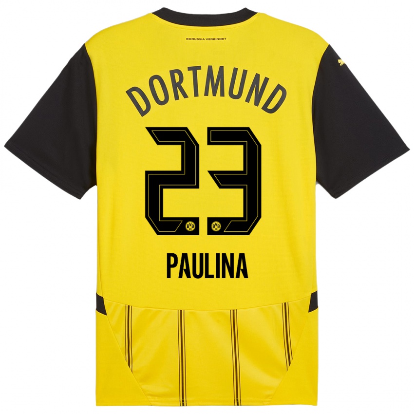 Niño Camiseta Jordi Paulina #23 Amarillo Negro 1ª Equipación 2024/25 La Camisa Perú