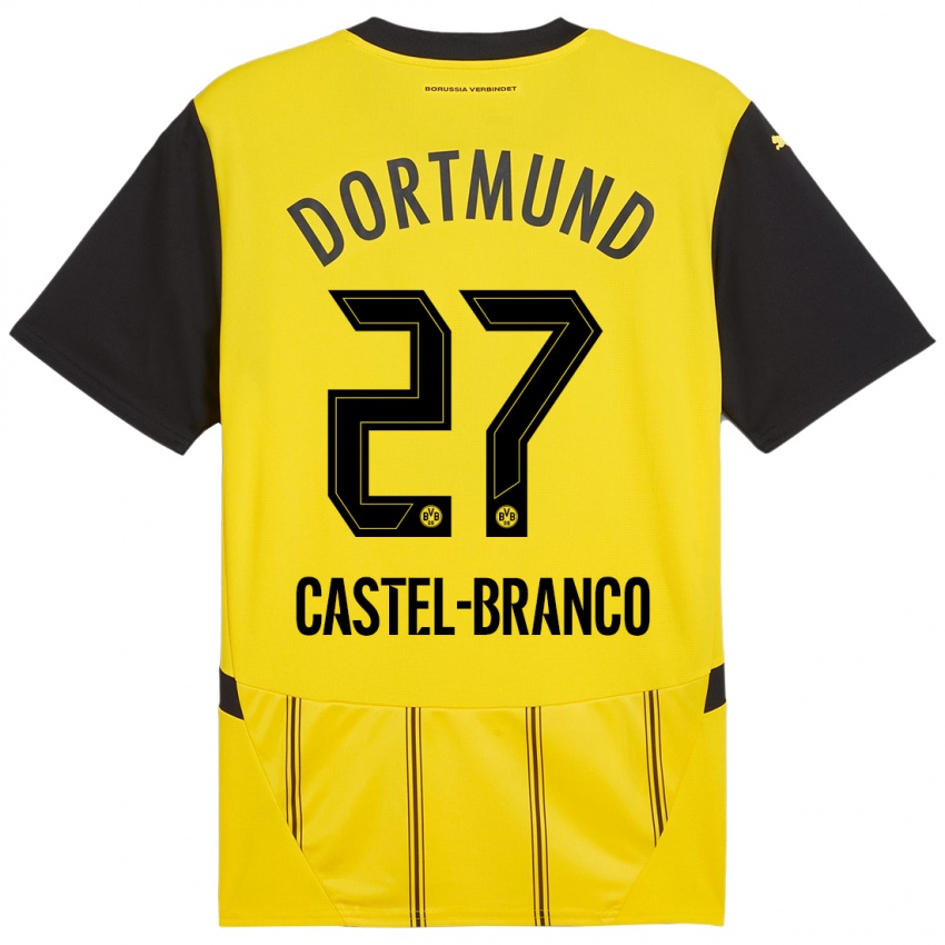 Niño Camiseta Diego Castel-Branco #27 Amarillo Negro 1ª Equipación 2024/25 La Camisa Perú