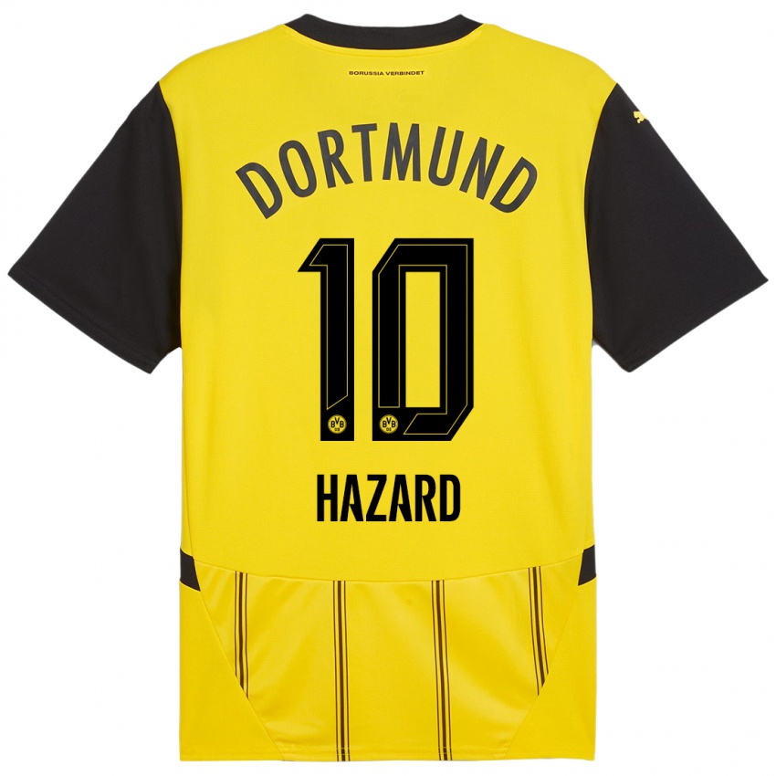 Niño Camiseta Thorgan Hazard #10 Amarillo Negro 1ª Equipación 2024/25 La Camisa Perú