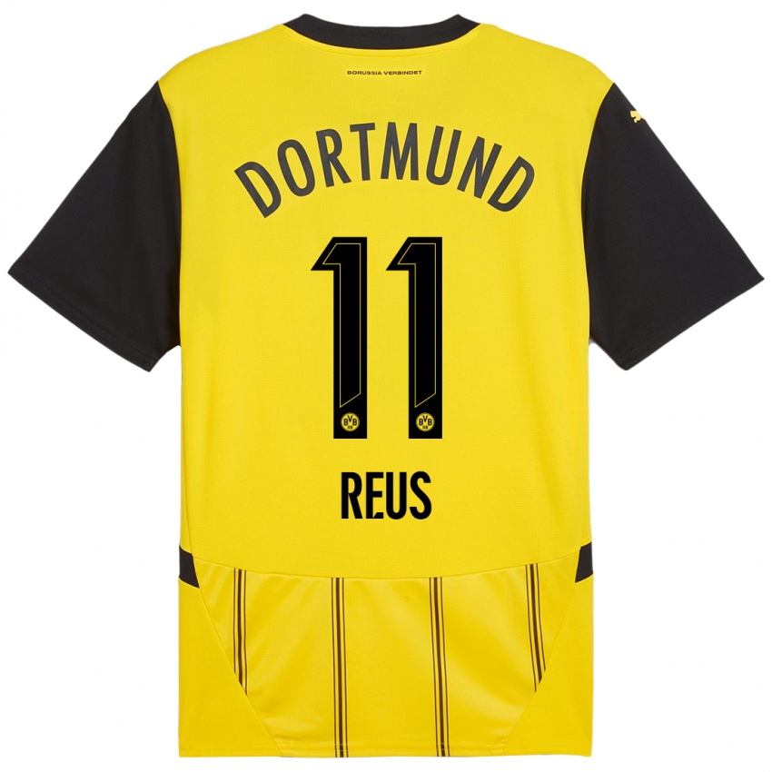 Niño Camiseta Marco Reus #11 Amarillo Negro 1ª Equipación 2024/25 La Camisa Perú