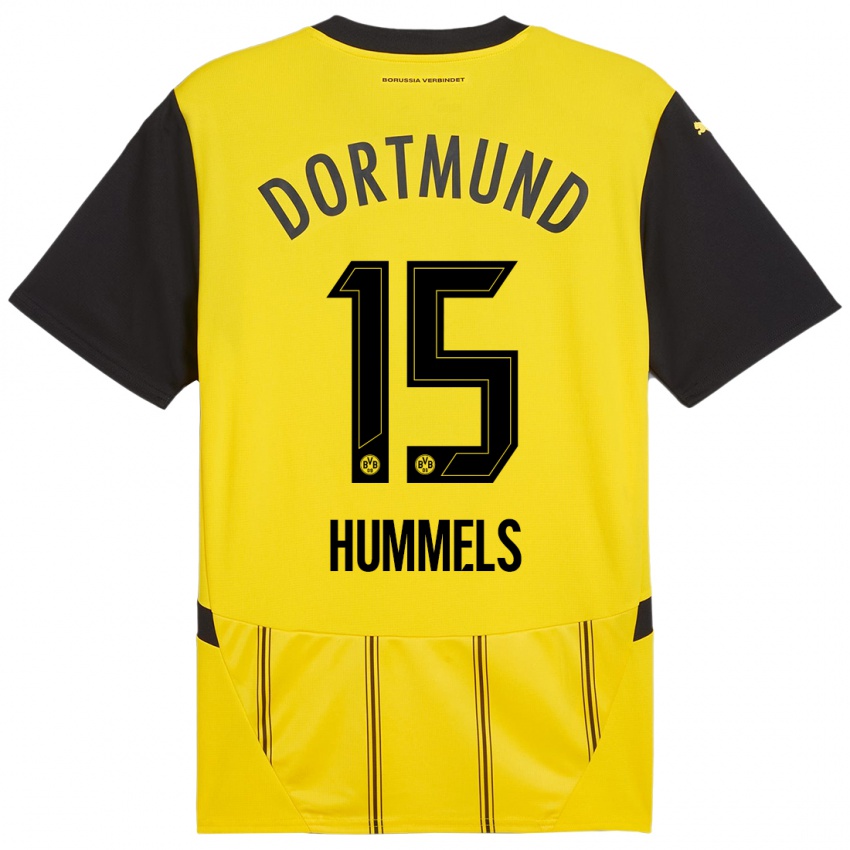 Niño Camiseta Mats Hummels #15 Amarillo Negro 1ª Equipación 2024/25 La Camisa Perú