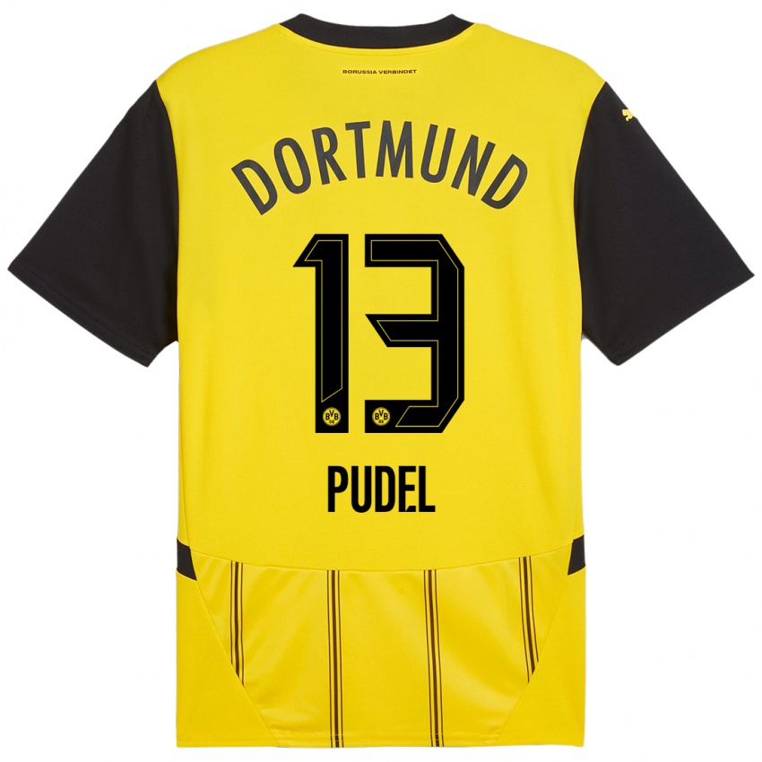 Niño Camiseta Bjarne Pudel #13 Amarillo Negro 1ª Equipación 2024/25 La Camisa Perú