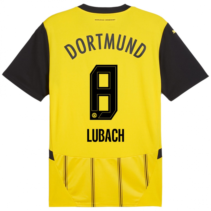 Niño Camiseta Rafael Lubach #8 Amarillo Negro 1ª Equipación 2024/25 La Camisa Perú