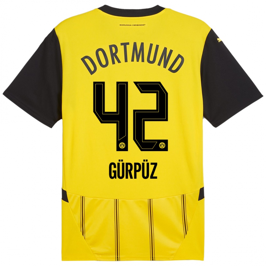 Niño Camiseta Goktan Gurpuz #42 Amarillo Negro 1ª Equipación 2024/25 La Camisa Perú