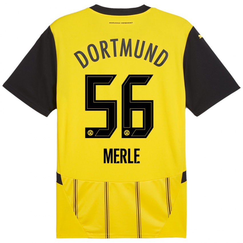 Niño Camiseta Albers Merle #56 Amarillo Negro 1ª Equipación 2024/25 La Camisa Perú