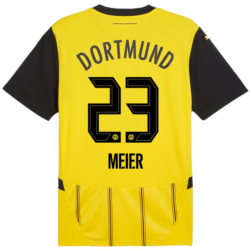 Niño Camiseta Maximilian Meier #23 Amarillo Negro 1ª Equipación 2024/25 La Camisa Perú