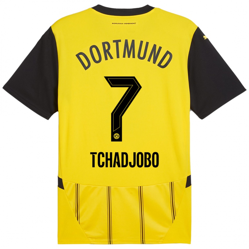 Niño Camiseta Dia Tchadjobo #7 Amarillo Negro 1ª Equipación 2024/25 La Camisa Perú