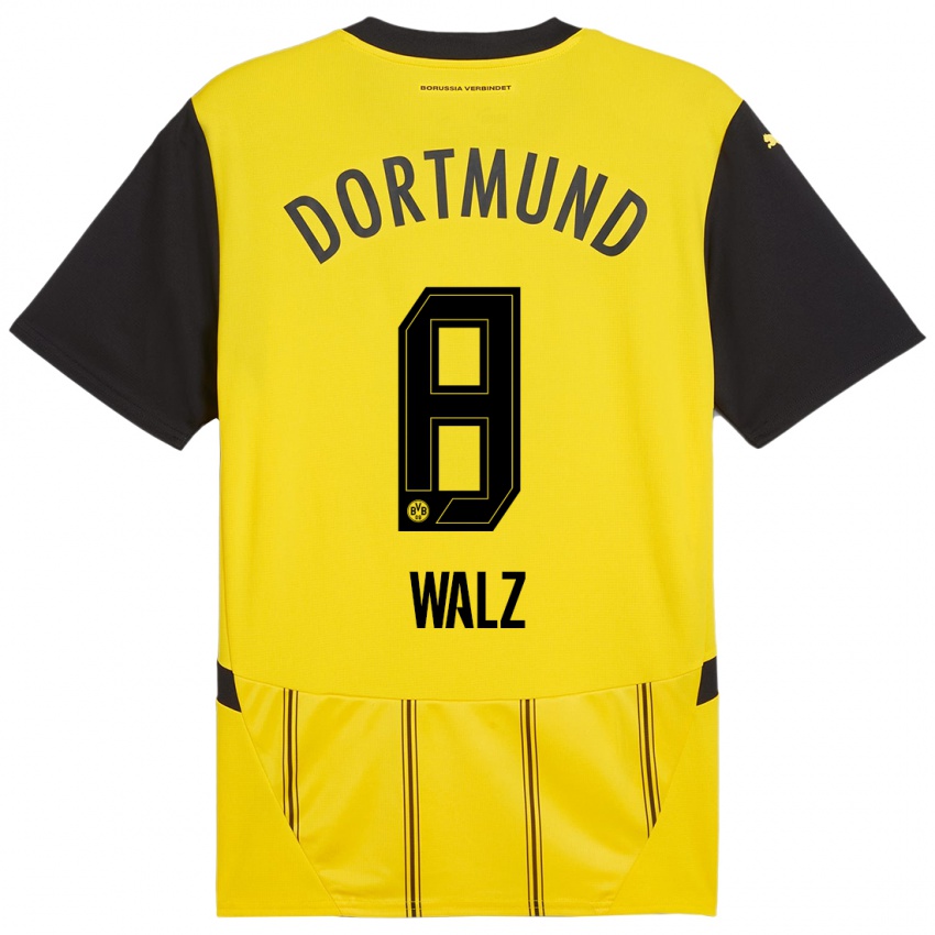 Niño Camiseta Vasco Walz #8 Amarillo Negro 1ª Equipación 2024/25 La Camisa Perú