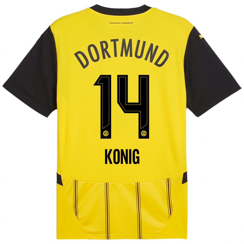 Niño Camiseta Raul Konig #14 Amarillo Negro 1ª Equipación 2024/25 La Camisa Perú