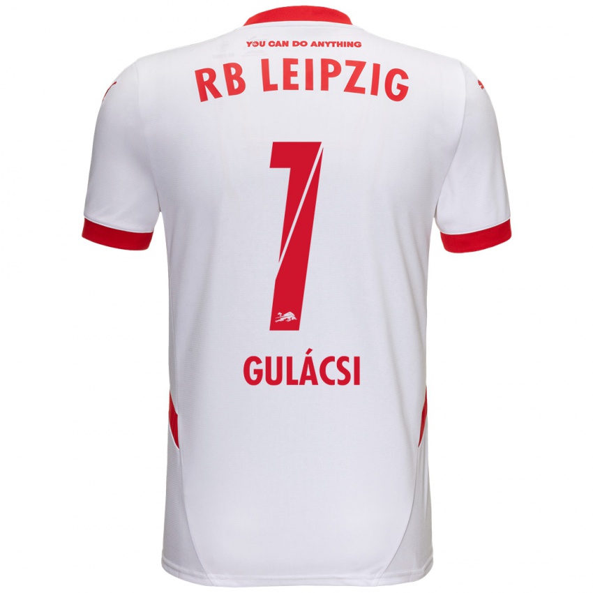 Niño Camiseta Peter Gulacsi #1 Blanco Rojo 1ª Equipación 2024/25 La Camisa Perú