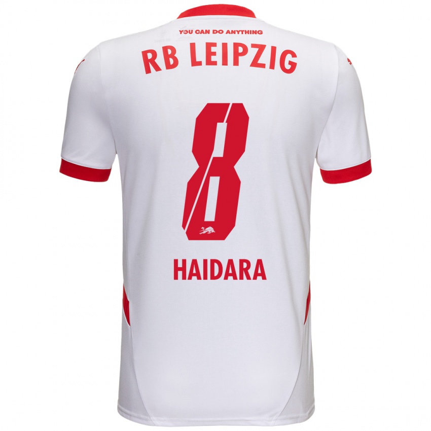 Niño Camiseta Amadou Haidara #8 Blanco Rojo 1ª Equipación 2024/25 La Camisa Perú