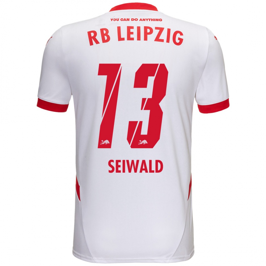 Niño Camiseta Nicolas Seiwald #13 Blanco Rojo 1ª Equipación 2024/25 La Camisa Perú