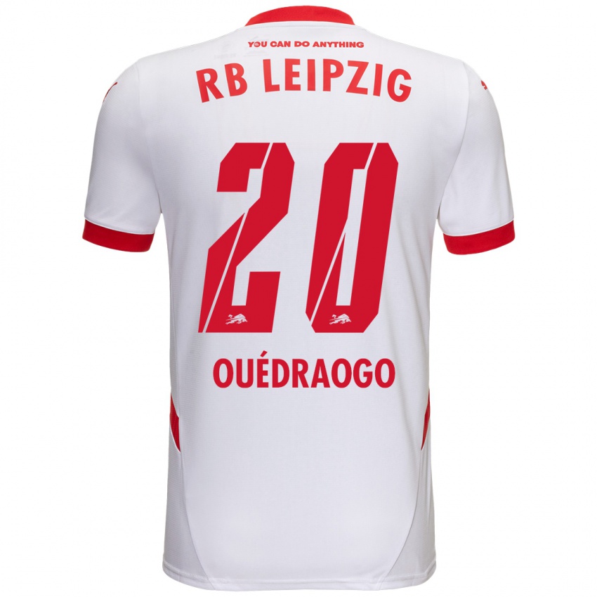 Niño Camiseta Assan Ouédraogo #20 Blanco Rojo 1ª Equipación 2024/25 La Camisa Perú