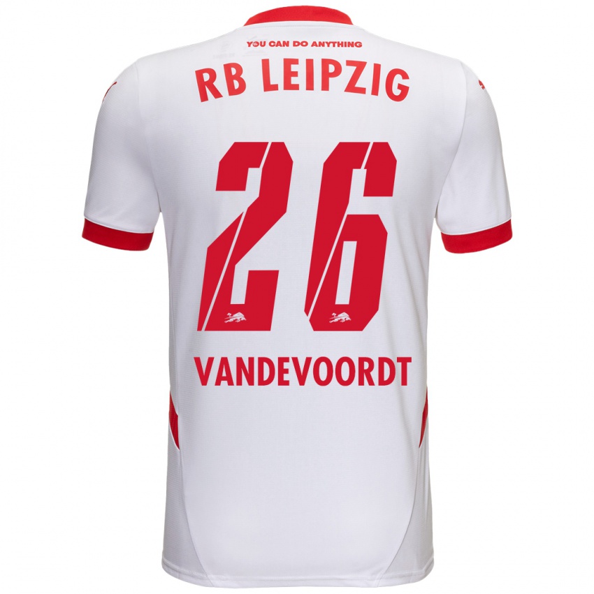 Niño Camiseta Maarten Vandevoordt #26 Blanco Rojo 1ª Equipación 2024/25 La Camisa Perú