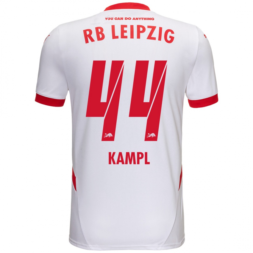 Niño Camiseta Kevin Kampl #44 Blanco Rojo 1ª Equipación 2024/25 La Camisa Perú