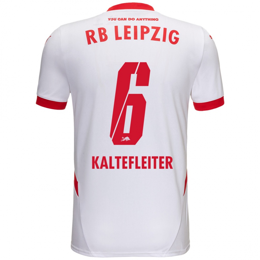 Niño Camiseta Benno Kaltefleiter #6 Blanco Rojo 1ª Equipación 2024/25 La Camisa Perú