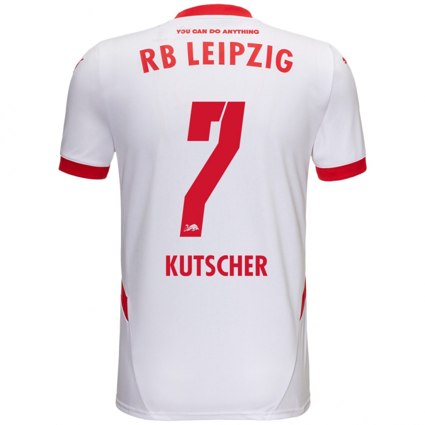 Niño Camiseta Matthes Kutscher #7 Blanco Rojo 1ª Equipación 2024/25 La Camisa Perú