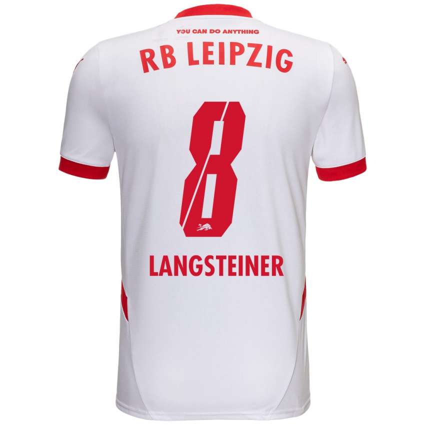 Niño Camiseta Toni Langsteiner #8 Blanco Rojo 1ª Equipación 2024/25 La Camisa Perú