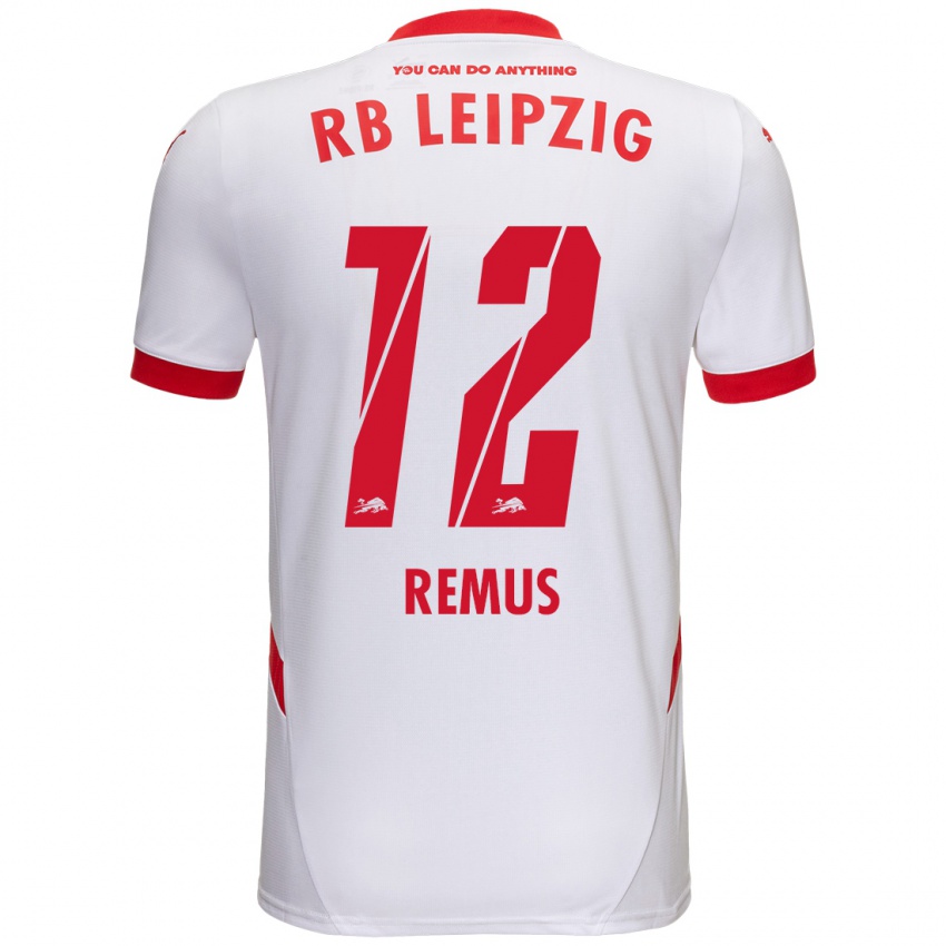 Niño Camiseta Niklas Remus #12 Blanco Rojo 1ª Equipación 2024/25 La Camisa Perú