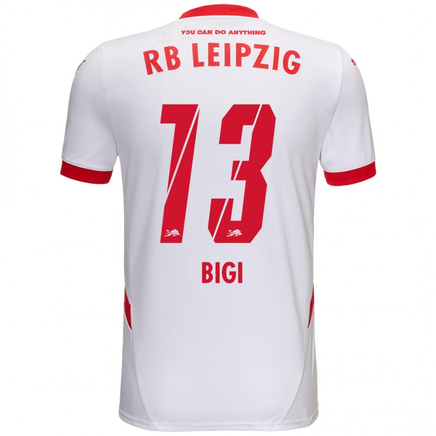 Niño Camiseta Samim Bigi #13 Blanco Rojo 1ª Equipación 2024/25 La Camisa Perú