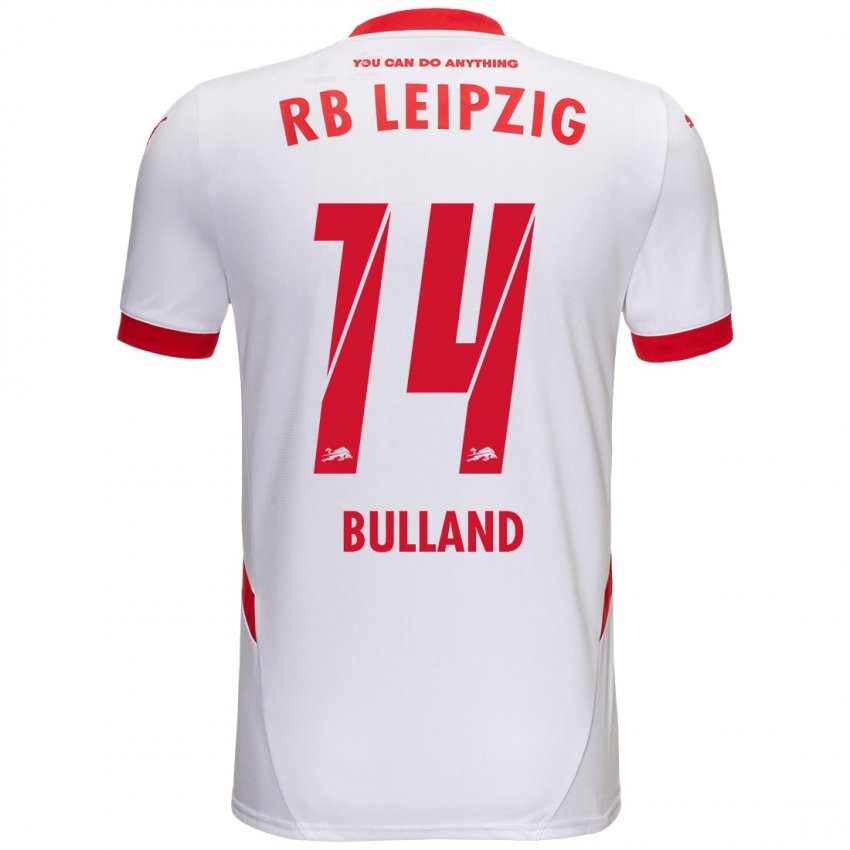 Niño Camiseta Anton Bulland #14 Blanco Rojo 1ª Equipación 2024/25 La Camisa Perú