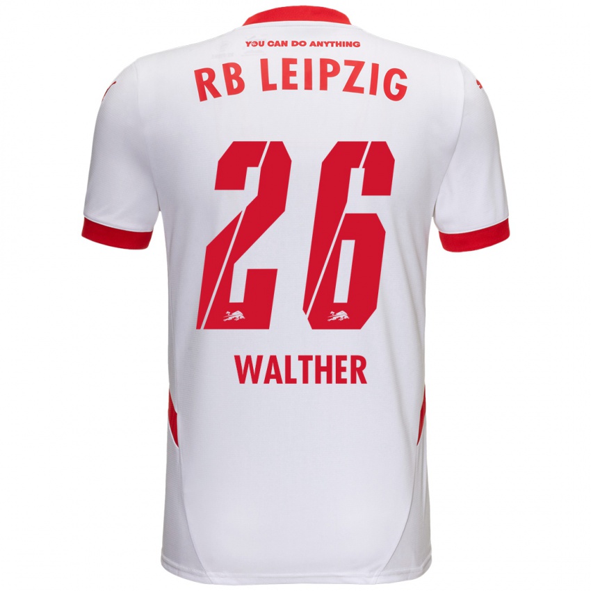 Niño Camiseta Mika Walther #26 Blanco Rojo 1ª Equipación 2024/25 La Camisa Perú