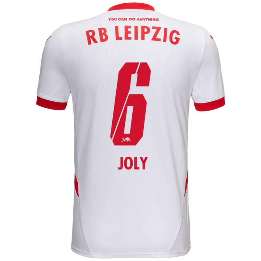 Niño Camiseta Lou-Ann Joly #6 Blanco Rojo 1ª Equipación 2024/25 La Camisa Perú