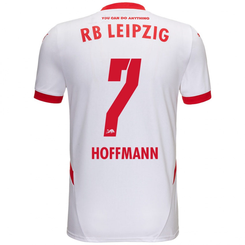 Niño Camiseta Giovanna Hoffmann #7 Blanco Rojo 1ª Equipación 2024/25 La Camisa Perú