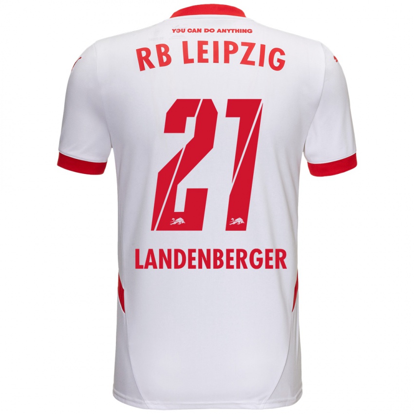 Niño Camiseta Julia Landenberger #21 Blanco Rojo 1ª Equipación 2024/25 La Camisa Perú