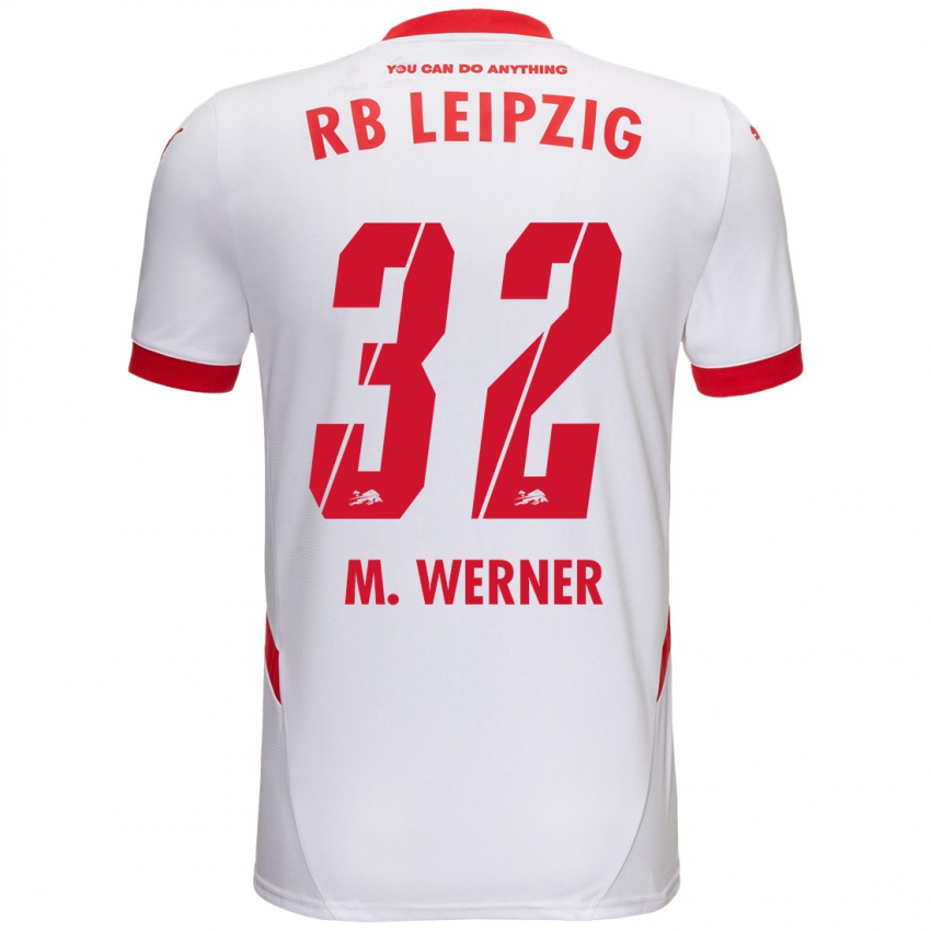 Niño Camiseta Mia Werner #32 Blanco Rojo 1ª Equipación 2024/25 La Camisa Perú