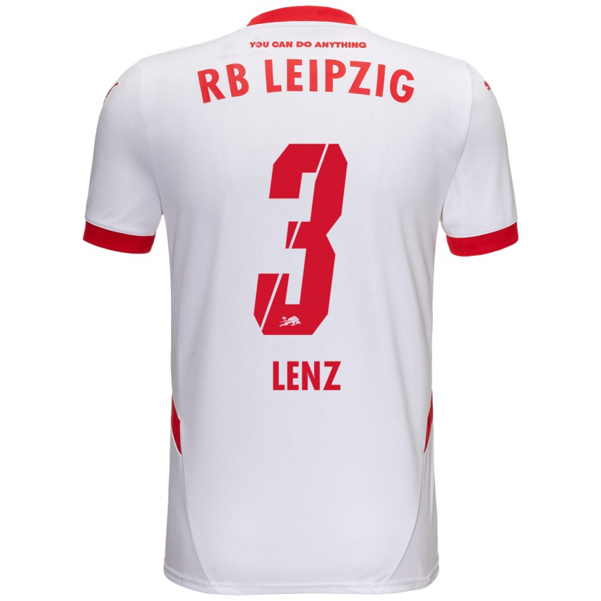 Niño Camiseta Christopher Lenz #3 Blanco Rojo 1ª Equipación 2024/25 La Camisa Perú