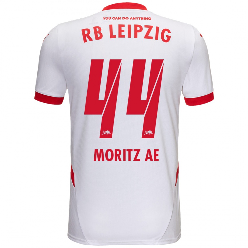 Niño Camiseta Moritz Aé #44 Blanco Rojo 1ª Equipación 2024/25 La Camisa Perú