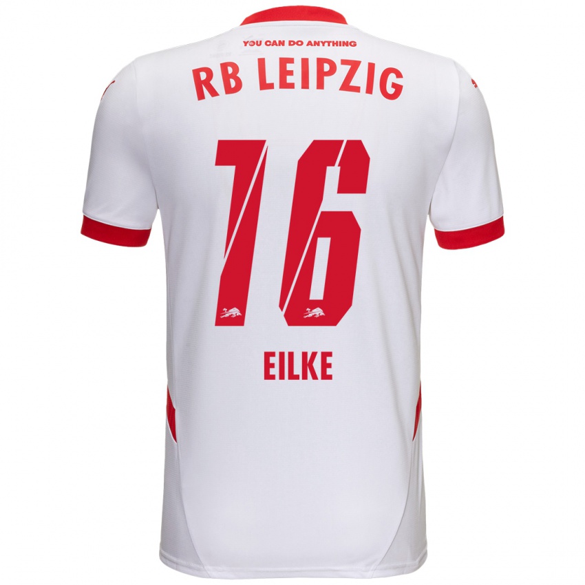 Niño Camiseta Lennox Eilke #16 Blanco Rojo 1ª Equipación 2024/25 La Camisa Perú