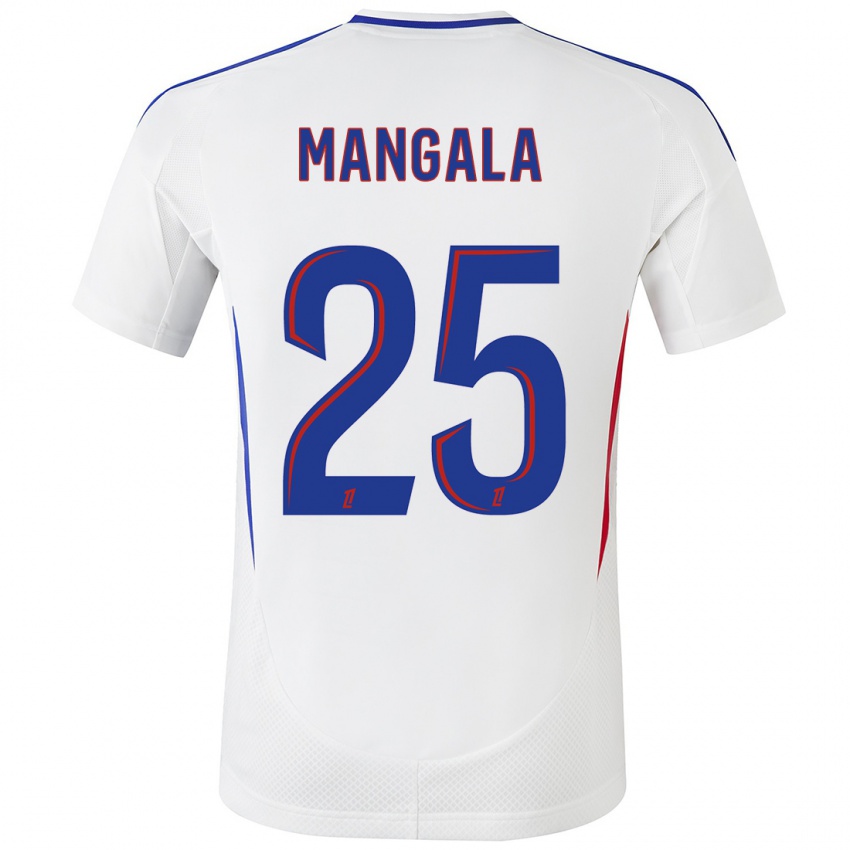 Niño Camiseta Orel Mangala #25 Blanco Azul 1ª Equipación 2024/25 La Camisa Perú